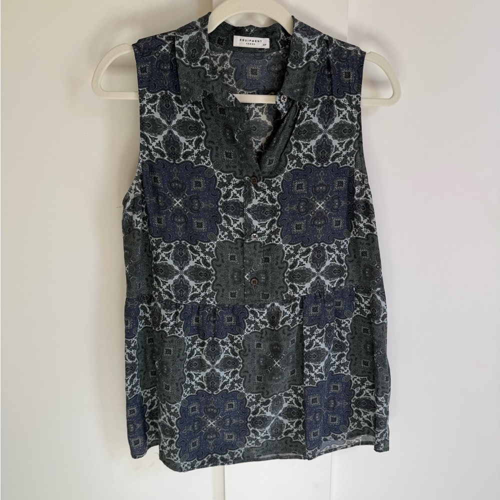 Equipment Femme Silk Blouse Top Luxurious Quiet